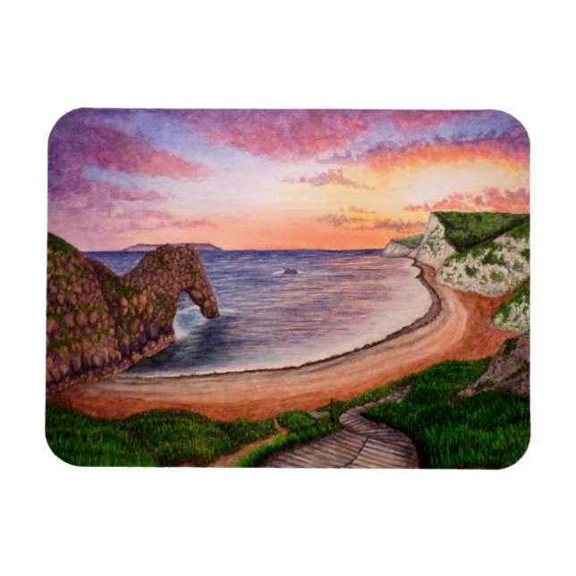 Durdle Door Sunset Magnet (Horizontal)