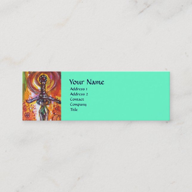 DURENDAL , ROMANTISCHES SCHWERT UND DAS ANGEL MINI VISITENKARTE (Vorderseite)