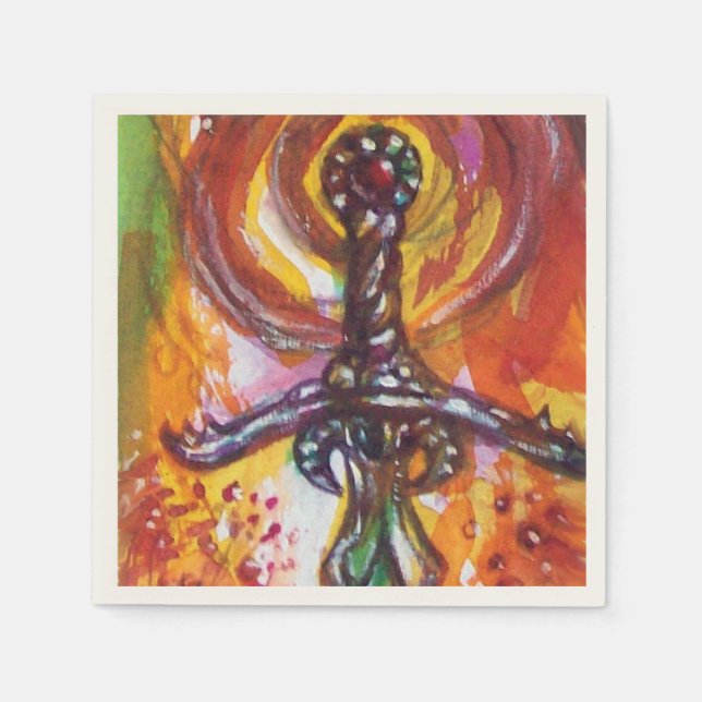 DURENDAL , ROMANTISCHES SCHWERT UND DAS ANGEL SERVIETTE (Vorderseite)