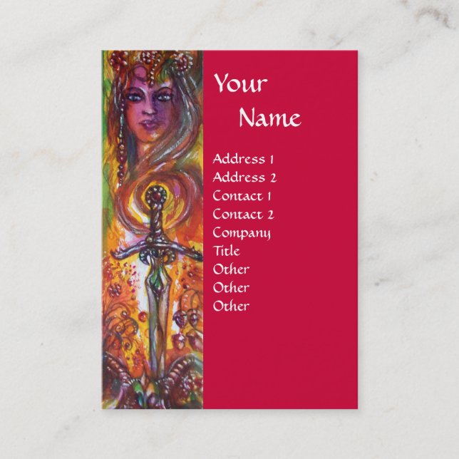 DURENDAL , ROMANTISCHES SCHWERT UND DAS ANGEL VISITENKARTE (Vorderseite)