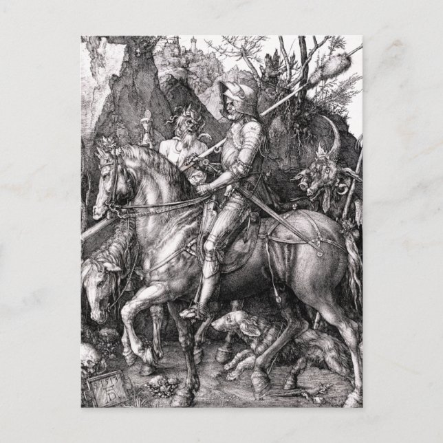 Durer Knight Death and Devil Postcard Postkarte (Vorderseite)