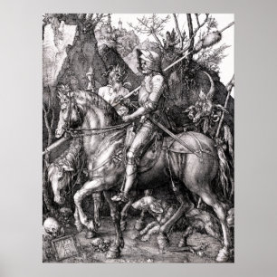 Durer Knight Death and Devil Poster