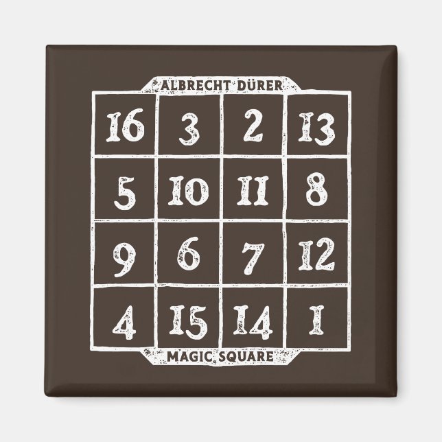 Durer Magic Square Math Nerd Magnet (Vorne)