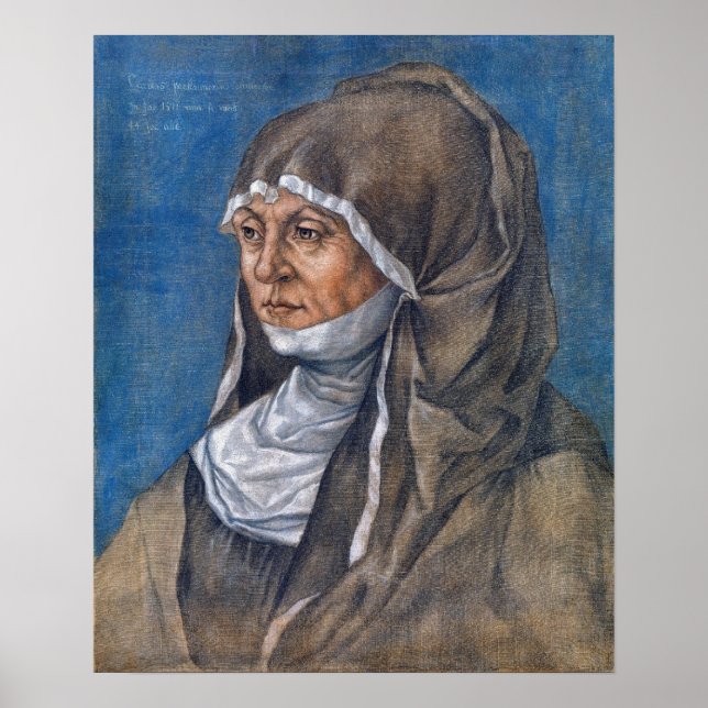 Dürer - Portrait einer Frau Poster (Vorne)