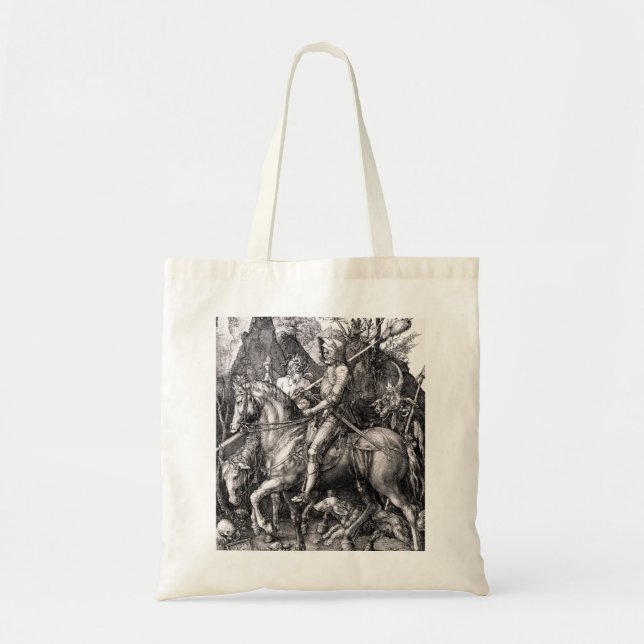 Durer Ritter-Tod und die Teufel-Taschen-Tasche Tragetasche (Vorne)
