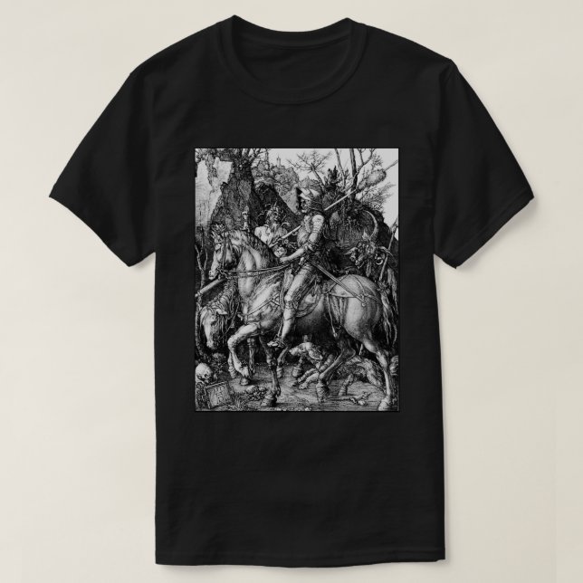 DURER The Knight Death and the Devil Albrecht Dure T-Shirt (Design vorne)