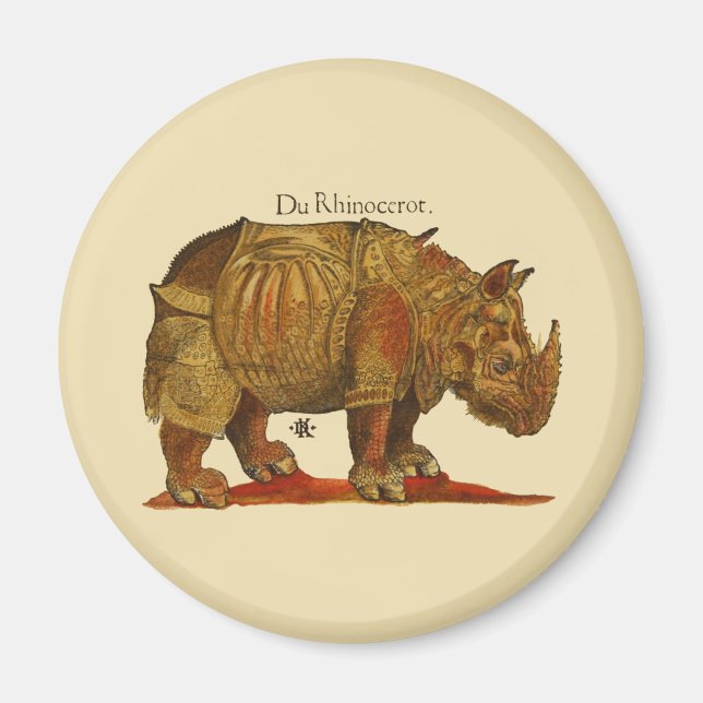Durer's Rhinoceros Magnet (Vorne)