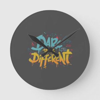 Dürfen Sie anders sein Runde Wanduhr