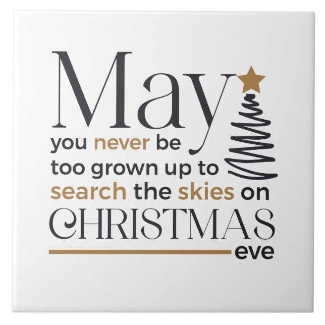 Dürfen Sie nie zu erwachsen sein in Word Art Fliese (Vorderseite)