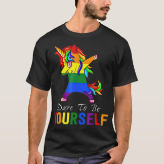 Dürfen Sie selbst sein, um LGBT Gay Lesbi zu versc T-Shirt