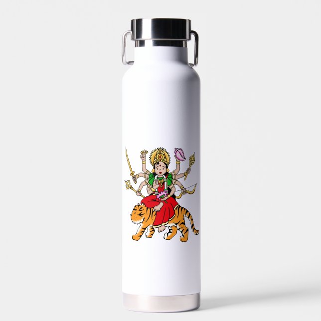 Durga Hindu Goddess Water Flasche (Vorne)