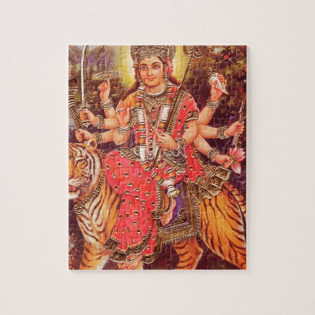 DURGA UND DER TIGER PUZZLE (Vertikal)