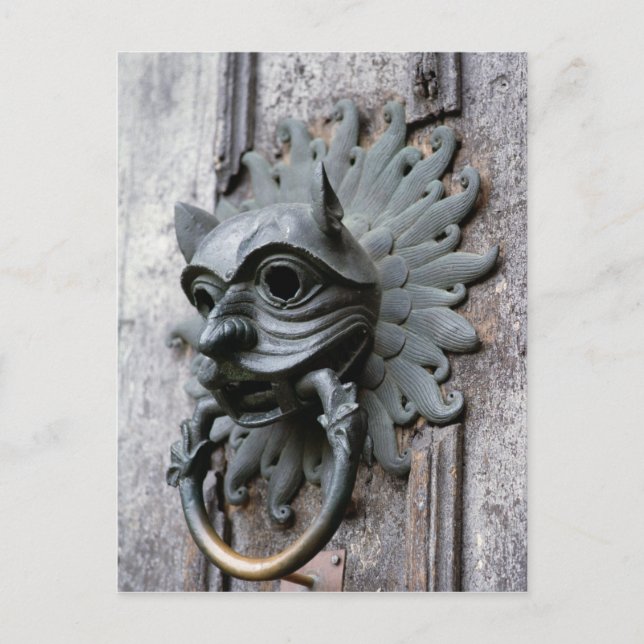Durham Cathedral Sanctuary Knocker Postkarte (Vorderseite)