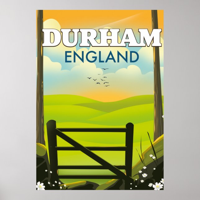 Durham England Reiseposter Poster (Vorne)