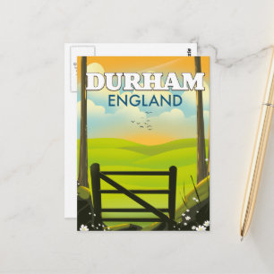 Durham England Reiseposter Postkarte