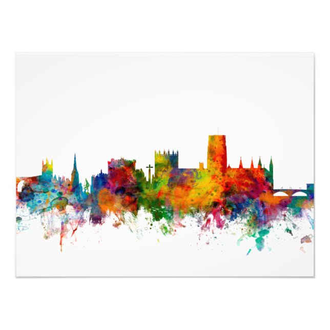 Durham England Skyline Cityscape Fotodruck (Vorne)