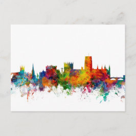 Durham England Skyline Cityscape Postkarte