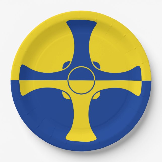 Durham Flag (Landkreis von England, UK) Pappteller (Vorderseite)