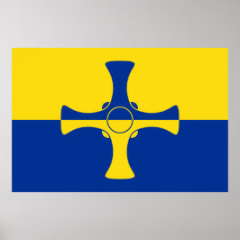 Durham Flag (Landkreis von England, UK) Poster