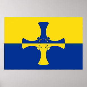 Durham Flag (Landkreis von England, UK) Poster