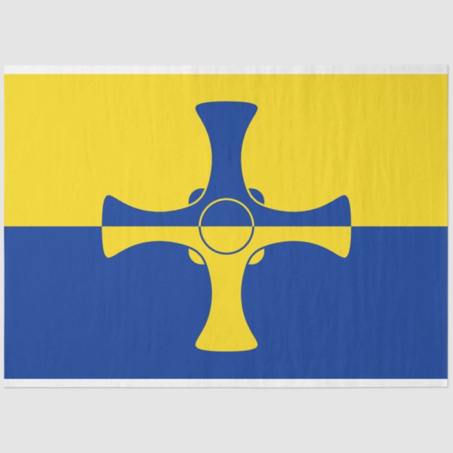 Durham Flag (Landkreis von England, UK) Seidenpapier (Vorderseite)
