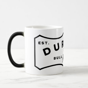 Durham NC Bull City Label Color Morphing Tasse