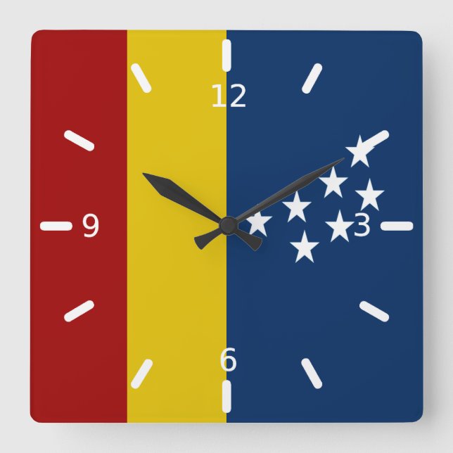 Durham (North Carolina) Flagge Große Uhr (Vorderseite)