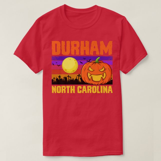 Durham North Carolina Happy Halloween Party Local  T-Shirt (Design vorne)