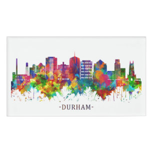 Durham North Carolina Skyline Namenschild