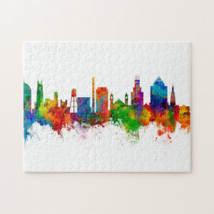 Durham North Carolina Skyline Puzzle