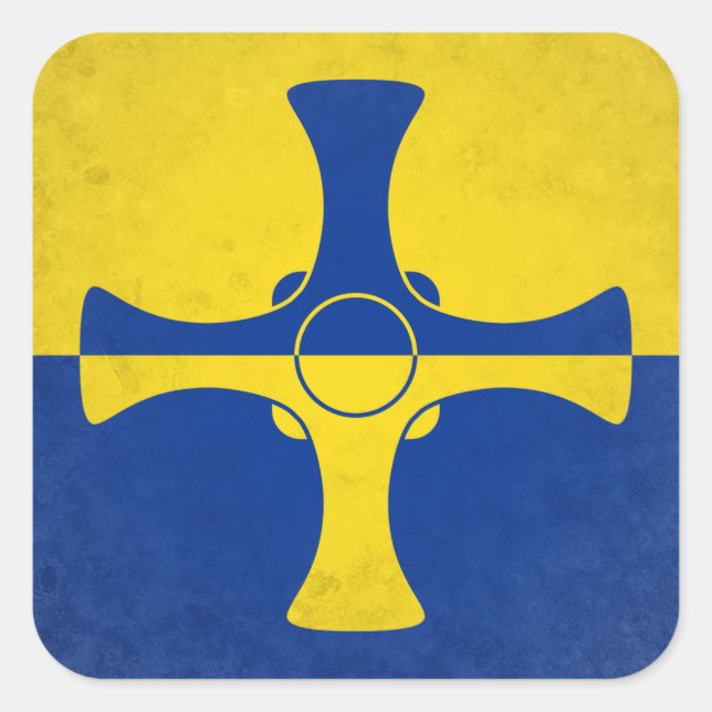 Durham Quadratischer Aufkleber (Vorderseite)
