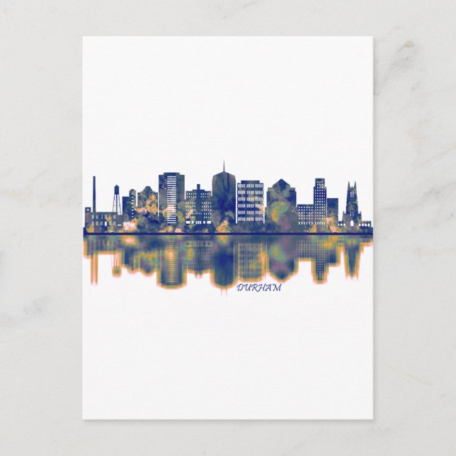 Durham Skyline Feiertagspostkarte (Vorderseite)