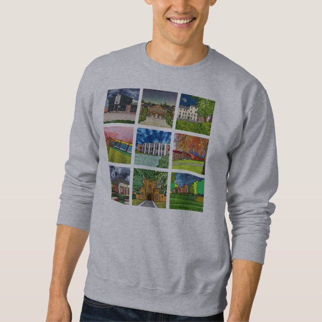 Durham-Uni-Strickjacke (Hügel) Sweatshirt (Vorderseite)