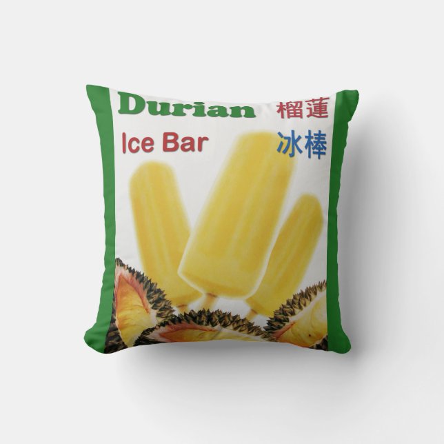Durian-Eis-Bar-tropische FruchtPopsicle Kissen (Vorderseite)