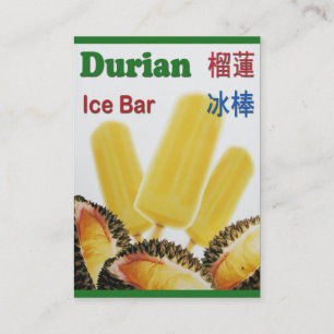 Durian-Eis-Bar-tropische FruchtPopsicle Visitenkarte