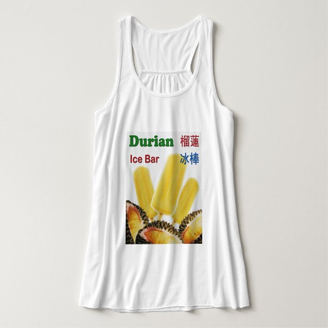 Durian Ice Bar Tropical Fruit Popsicle Tank Top (Design Vorderseite)
