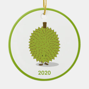 Durian Obst Cartoon Grünes Jahr 2020 Keramik Ornament