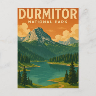 Durmitor Nationalpark Vintag Journey Postkarte