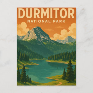 Durmitor-Nationalpark Vintage-Reise Postkarte