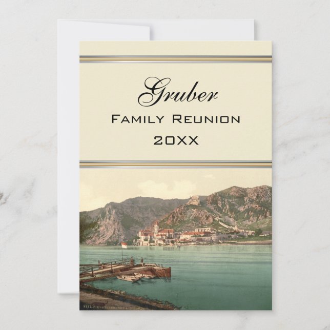 Dürnstein, Austria Family Wiedersehen Einladung (Vorderseite)