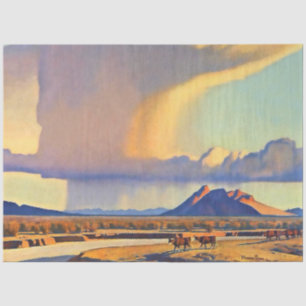 „Dürre und Wolkenbruch“ von Maynard Dixon Seidenpapier