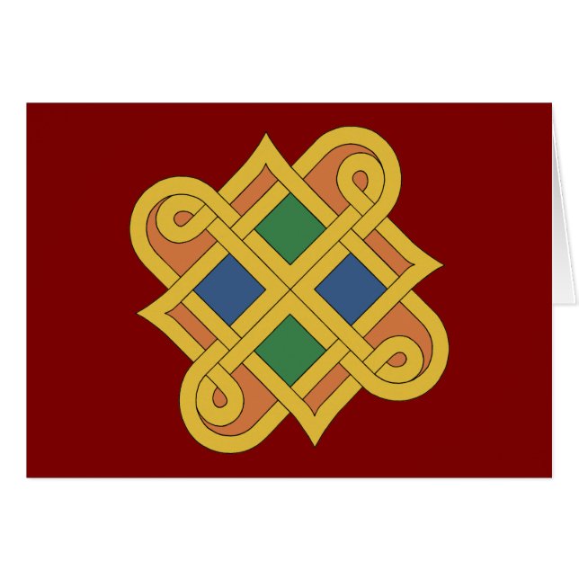Durrow Knotwork 2016 Grußkarte (Vorderseite (Horizontal))