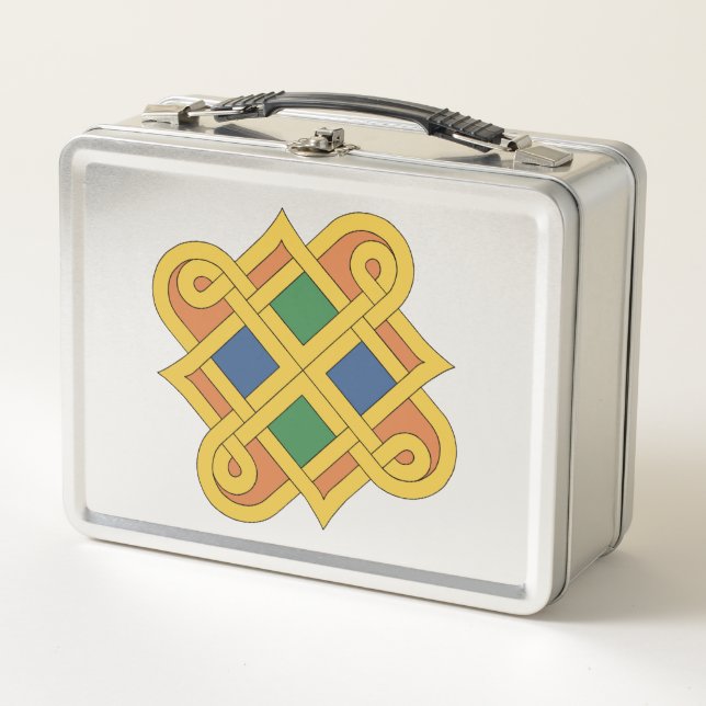 Durrow Knüpfarbeit 2016 Metall Brotdose (Vorderseite)