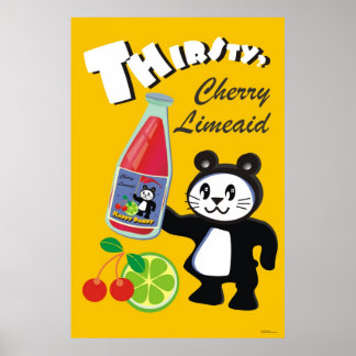 Durstig? Happy Pandy Cherry Limeaid Poster