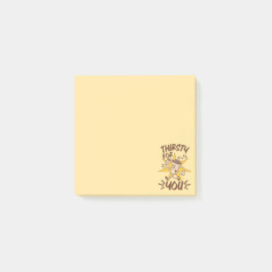 Durstig Nach Dir Lustiger Romantischer Retro-Witz Post-it Klebezettel