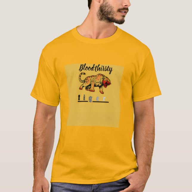 durstiger Tiger T-Shirt (Vorderseite)