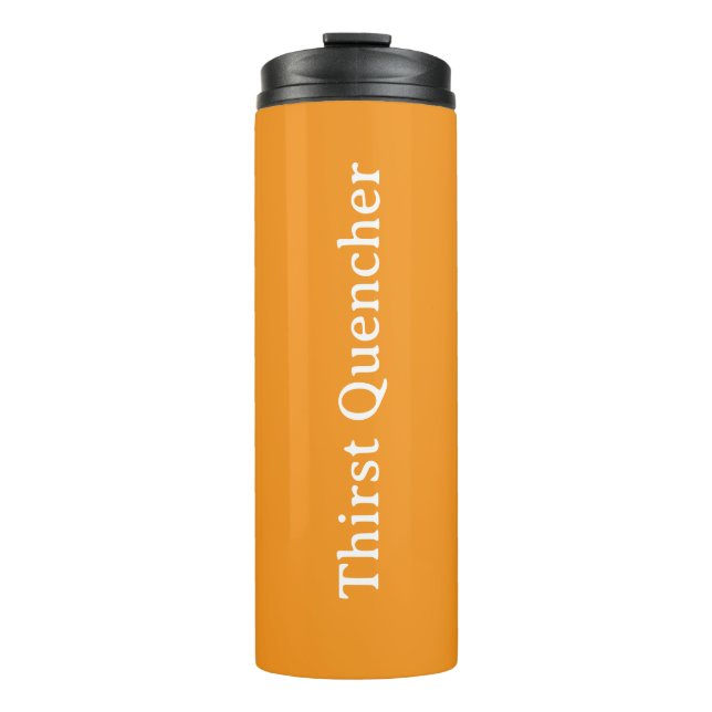 Durstlöscher Orange  Thermosbecher (Vorderseite)