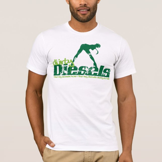Durty Diesel-grüner Schmutz T-Shirt (Vorderseite)
