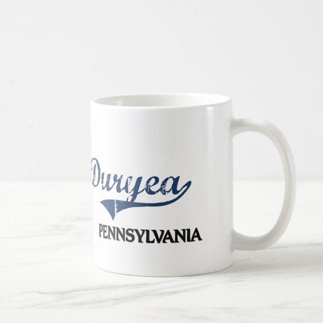 Duryea Pennsylvania Stadt-Klassiker Kaffeetasse (Rechts)