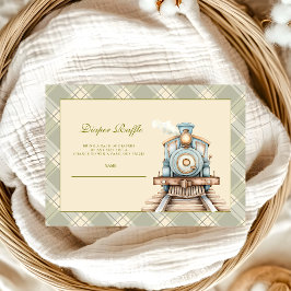 Duschdiapper-Raffle für grüne Aquarellbahn Begleitkarte